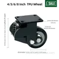 Extra Heavy Duty PU Shock Absorber Caster Wheel